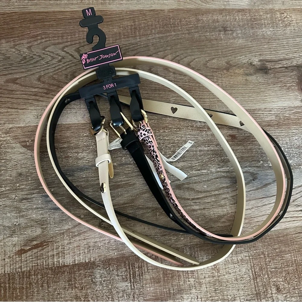 Betsey Johnson 3PCK Belts